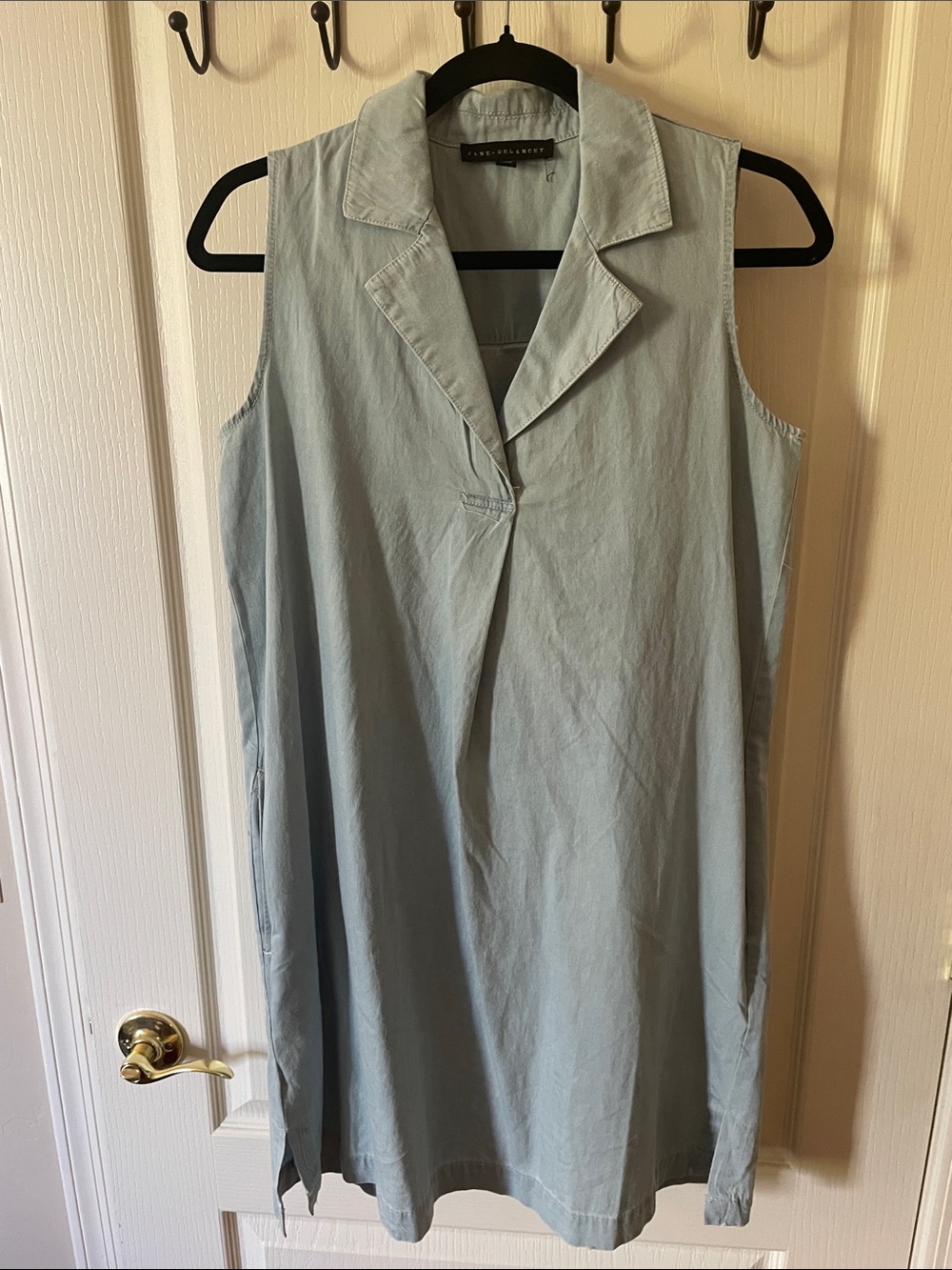 Jane and Delancey Light Blue Sleeveless Collared Shift Dress